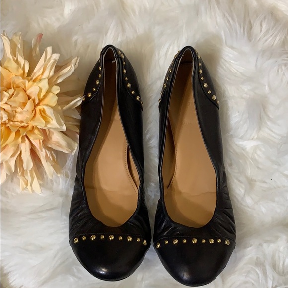 J. Crew Shoes - J.Crew Black God Stud Flat Shoes